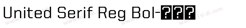 United Serif Reg Bol字体转换